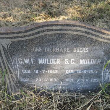 MULDER C.W.F. 1842-1932 & S.C. 1851-1919