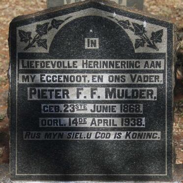 MULDER Pieter F.F. 1868-1938