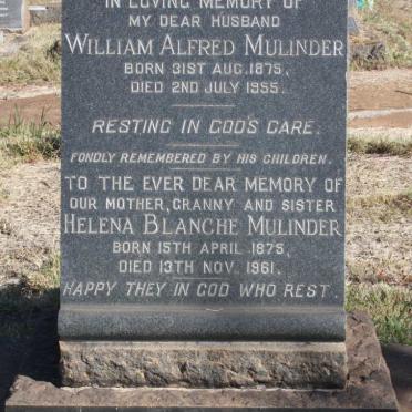 MULINDER William Alfred 1875-1955 &amp; Helena Blanche 1875-1961