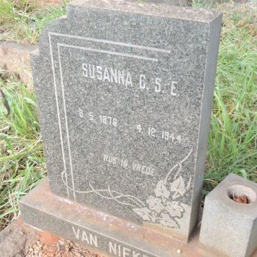 NIEKERK Susanna C.S.E., van 1876-1944