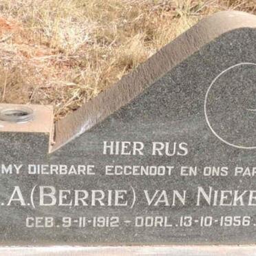 NIEKERK C.A., van 1912-1956