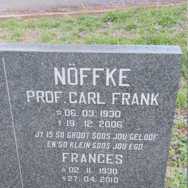 NOFFKE Carl Frank 1930-2006 &amp; Frances 1930-2010