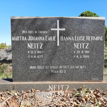 NEITZ Martha Johanna Emilie 1897-1977 :: NEITZ Hanna Luise Hermine 1911-1998