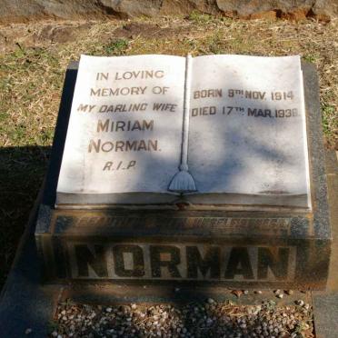 NORMAN Miriam 1914-1938