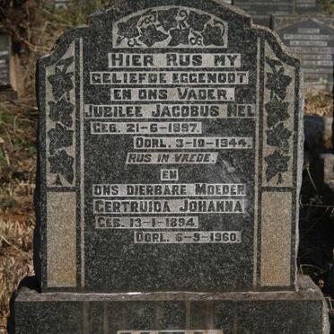 NEL Jubilee Jacobus 1897-1944 & Gertruida Johanna 1894-1960