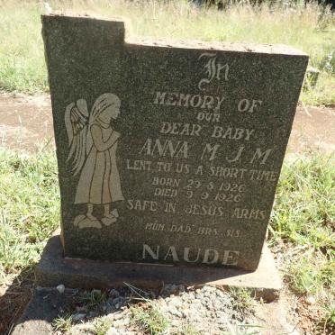 NAUDE Anna M.J.M. 1926-1926