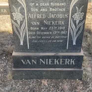 NIEKERK Alfred Jacobus, van 1918-1957