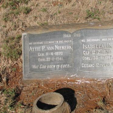 NIEKERK Attie P., van 1870-1941 &amp; Isabella P. 1876-1961