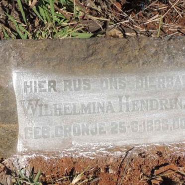 NIEMANN Wilhelmina Hendrina nee CRONJE 1886-1939