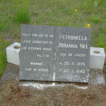 NEL Petronella Johanna nee DE JAGER 1895-1942