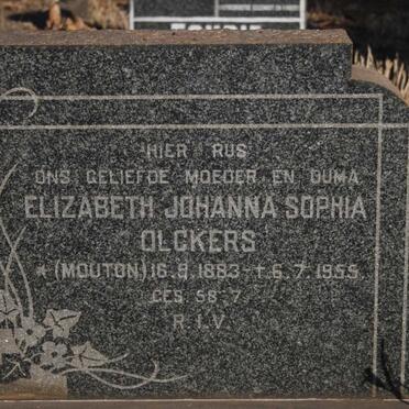 OLCKERS Elizabeth Johanna Sophia nee MOUTON 1883-1955