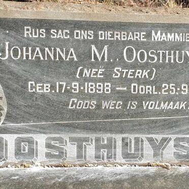 OOSTHUYSEN Johanna M. nee STERK 1898-1954