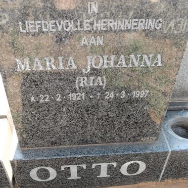 OTTO Maria Johanna 1921-1997