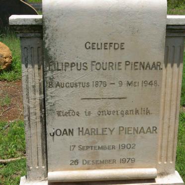 PIENAAR Filippus Fourie 1876-1948 &amp; Joan Harley 1902-1979