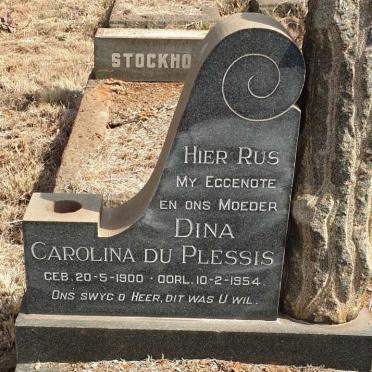 PLESSIS Dina Carolina, du 1900-1954