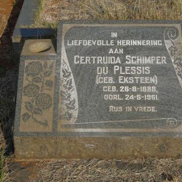 PLESSIS Gertruida Schimper, du nee EKSTEEN 1888-1961