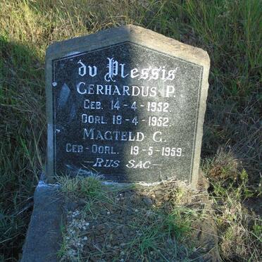 PLESSIS Gerhardus P., du 1952-1952 :: DU PLESSIS Magteld G. -1959