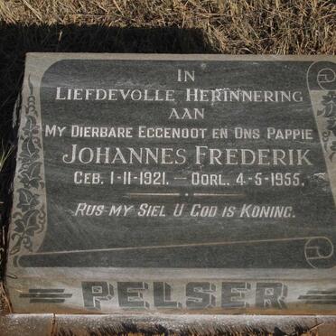 PELSER Johannes Frederik 1921-1955