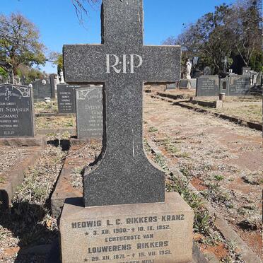 RIKKERS Louwerens 1871-1951 &amp; Hedwig L.C. KRANZ 1900-1952