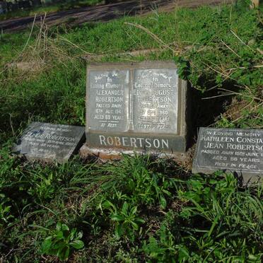 ROBERTSON Alexander -1949 & Edith Augusta -1960 :: ROBERTSON Leslie -1968 :: ROBERTSON Kathleen Constance Jean -1974 _1