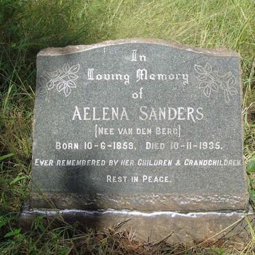 SANDERS Aelena nee VAN DEN BERG 1859-1935