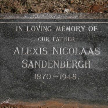 SANDENBERGH Alexis Nicolaas 1870-1948