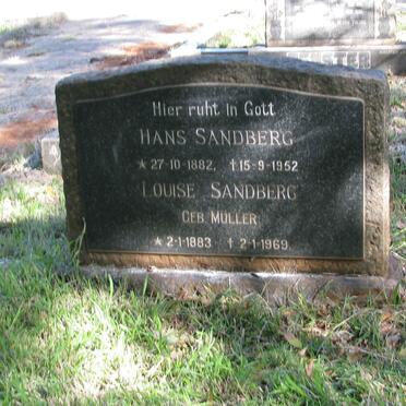 SANDBERG Hans 1882-1952 &amp; Louise MULLER 1883-1969