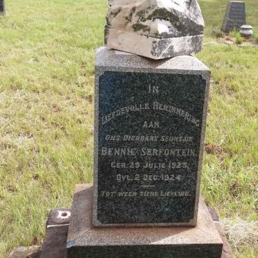 SERFONTEIN Bennie 1923-1924