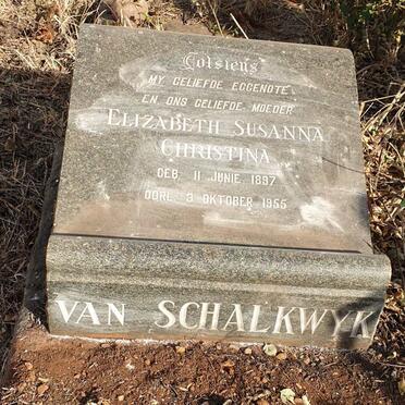 SCHALKWYK Elizabeth Susanna Christina, van 1897-1955
