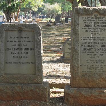 SIMPSON John -1920 &amp; Margaret Grey Grant -1959 :: SIMPSON John Edward -1962
