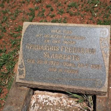 SLABBERTS Gerhardus Frederick 1925-1956