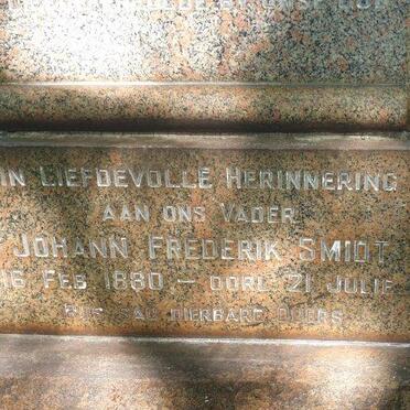 SMIDT Johann Frederick 1880-1950 & Anny Elizabeth BOTES 1884-1940
