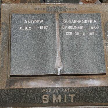 SMIT Andrew 1887- & Susanna Sophia Carolina SCHOEMAN 1891- 