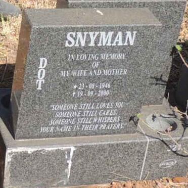 SNYMAN Dot 1946-2000