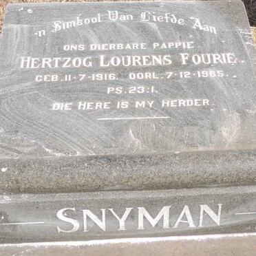SNYMAN Hertzog Lourens Fourie 1916-1965