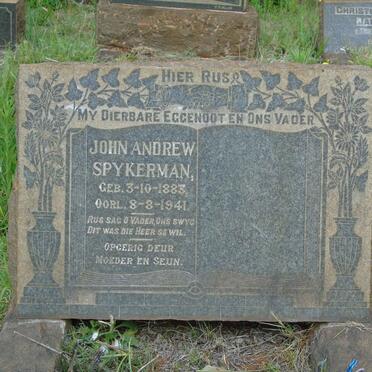 SPYKERMAN John Andrew 1883-1941