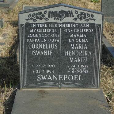 SWANEPOEL Cornelius 1920-1984 &amp; Maria Hendrika V.D. VYVER 1927-2012