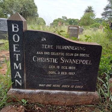 SWANEPOEL Christie 1939-1957