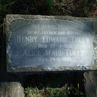 TULLY Henry Edward -1931 &amp; Alice Maud -1955
