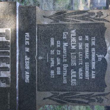 THIELE Wilhelm Louis Julius 1886-1953