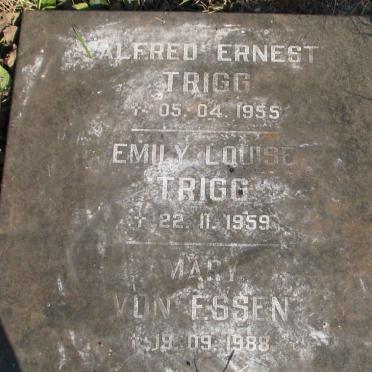 TRIGG Alfred Ernest -1955 &amp; Emily Louise -1959 :: VON ESSEN Mary -1988