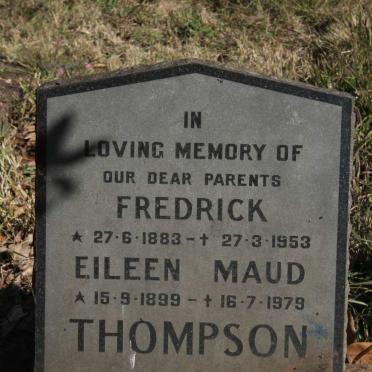 THOMPSON Fredrick 1883-1953 &amp; Eileen Maud 1899-1979