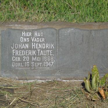 TAUTE Johan Hendrik Frederik 1868-1947