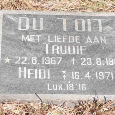 TOIT Trudie, du 1967-1967 :: DU TOIT Heidi 1971-1971
