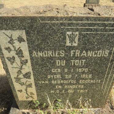 TOIT Andries Francois, du 1870-1922