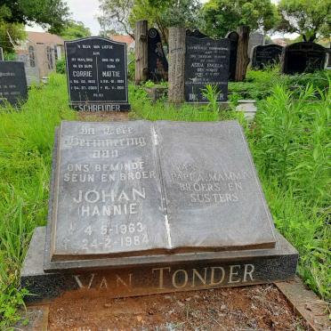 TONDER Johan, van 1963-1984