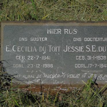 TOIT E. Cecilia, du 1941-1986 :: DU TOIT Jessie S.E. 1938-1945
