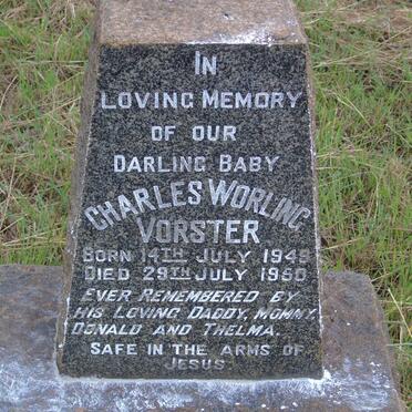 VORSTER Charles Worling 1949-1950