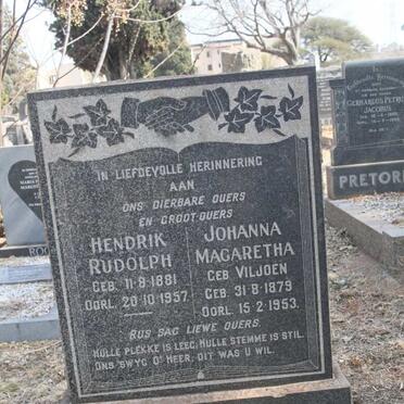 VORSTER Hendrik Rudolph 1881-1957 & Johanna Magaretha VILJOEN 1879-1953