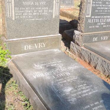 VRY Philippus Jacobus Louw, de 194?-2011 :: DE VRY Maria 